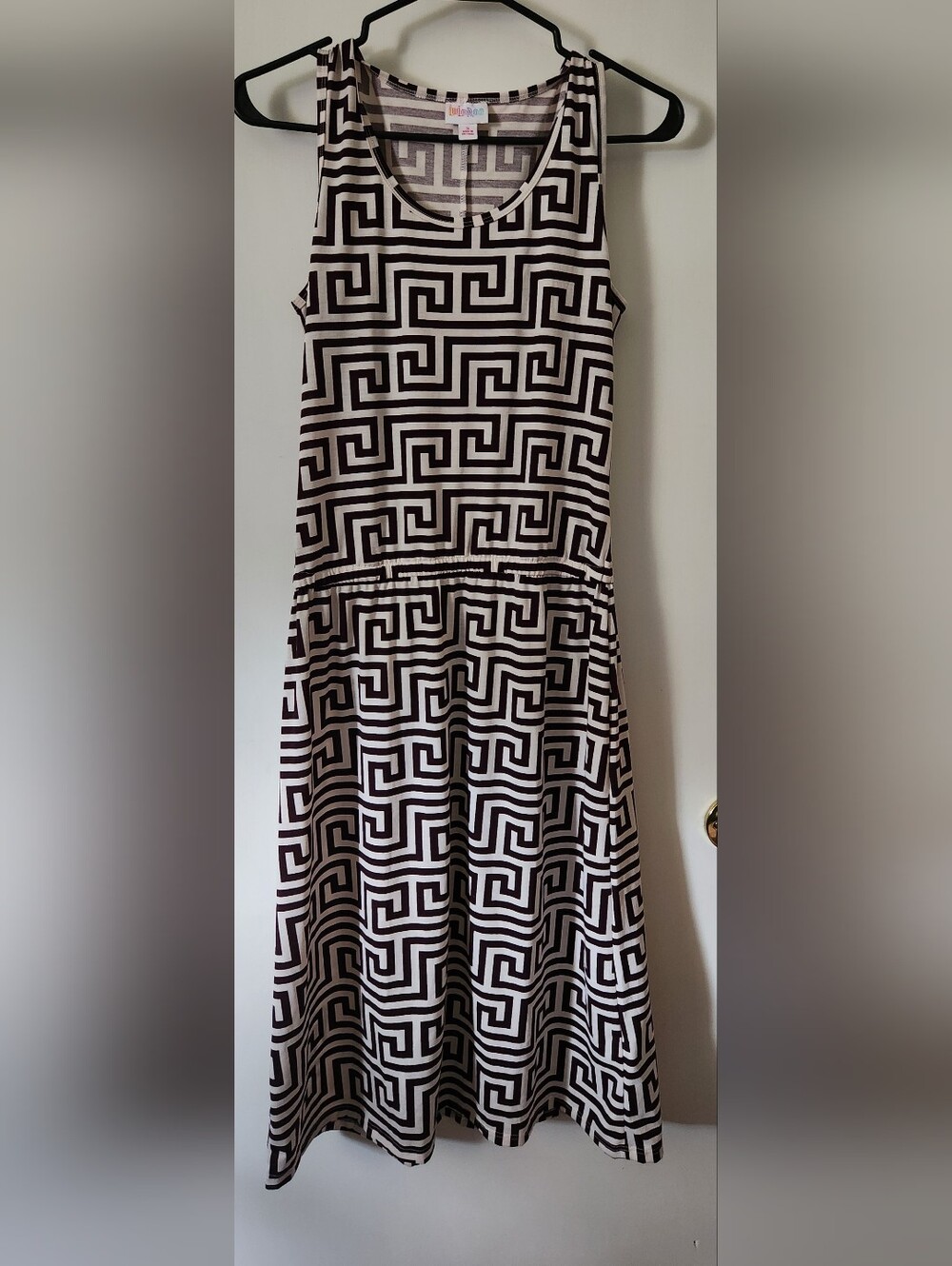 LuLaRoe Black and White Geometric Dress
